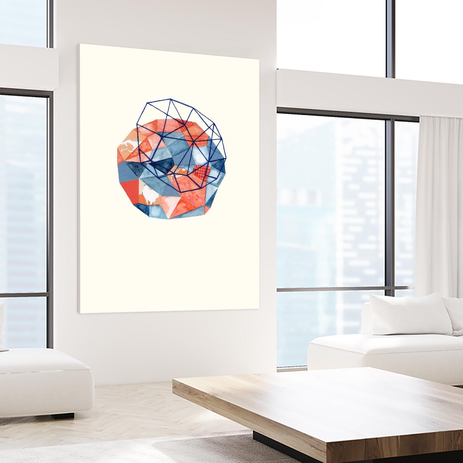 Embroidered Prism Collage 1 by Natasha Marie on GIANT ART - grey abstract