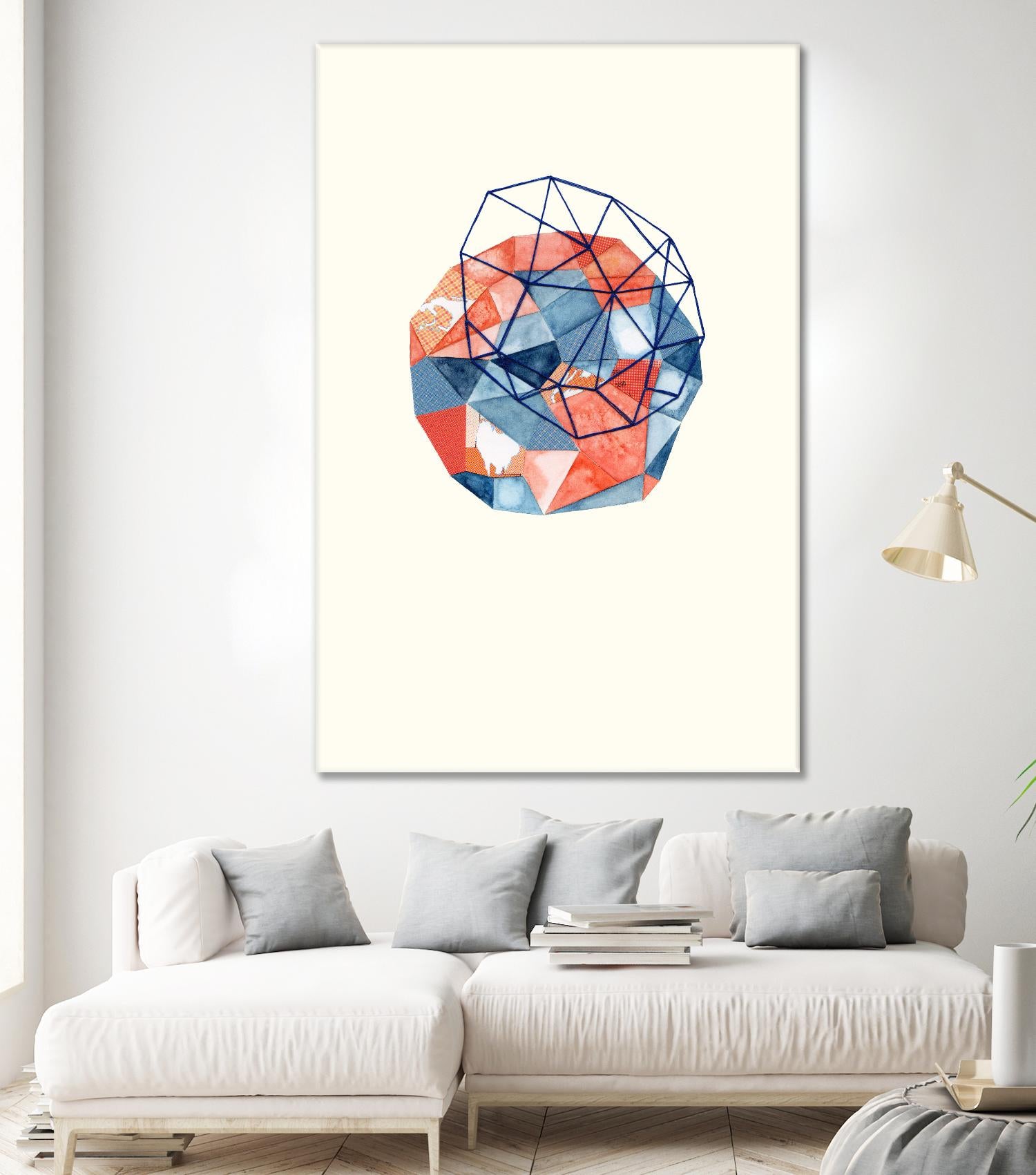 Embroidered Prism Collage 1 by Natasha Marie on GIANT ART - grey abstract