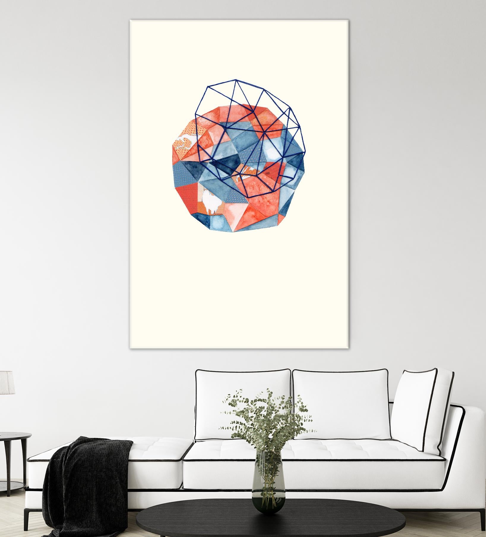 Embroidered Prism Collage 1 by Natasha Marie on GIANT ART - grey abstract