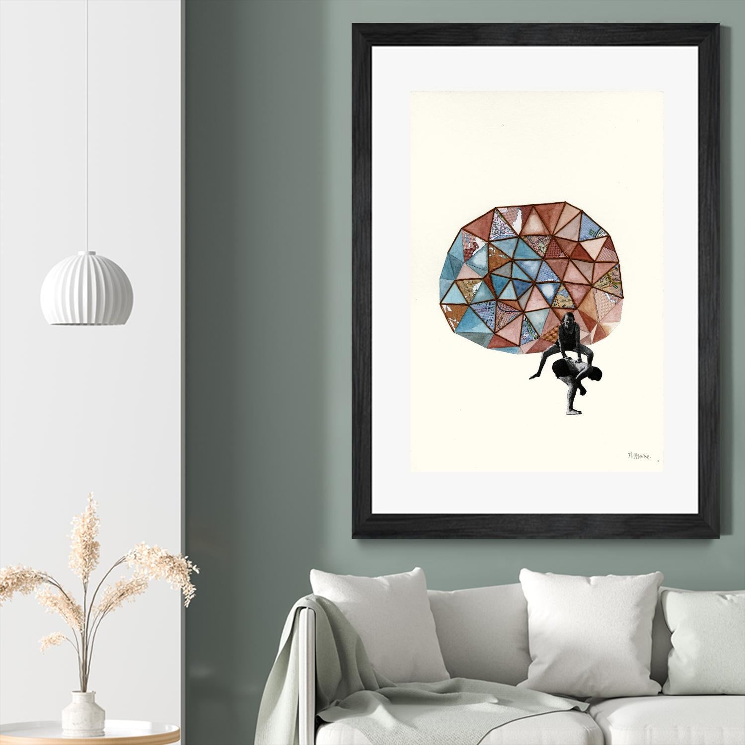 Embroidered Prism Collage 4 by Natasha Marie on GIANT ART - orange contemporary