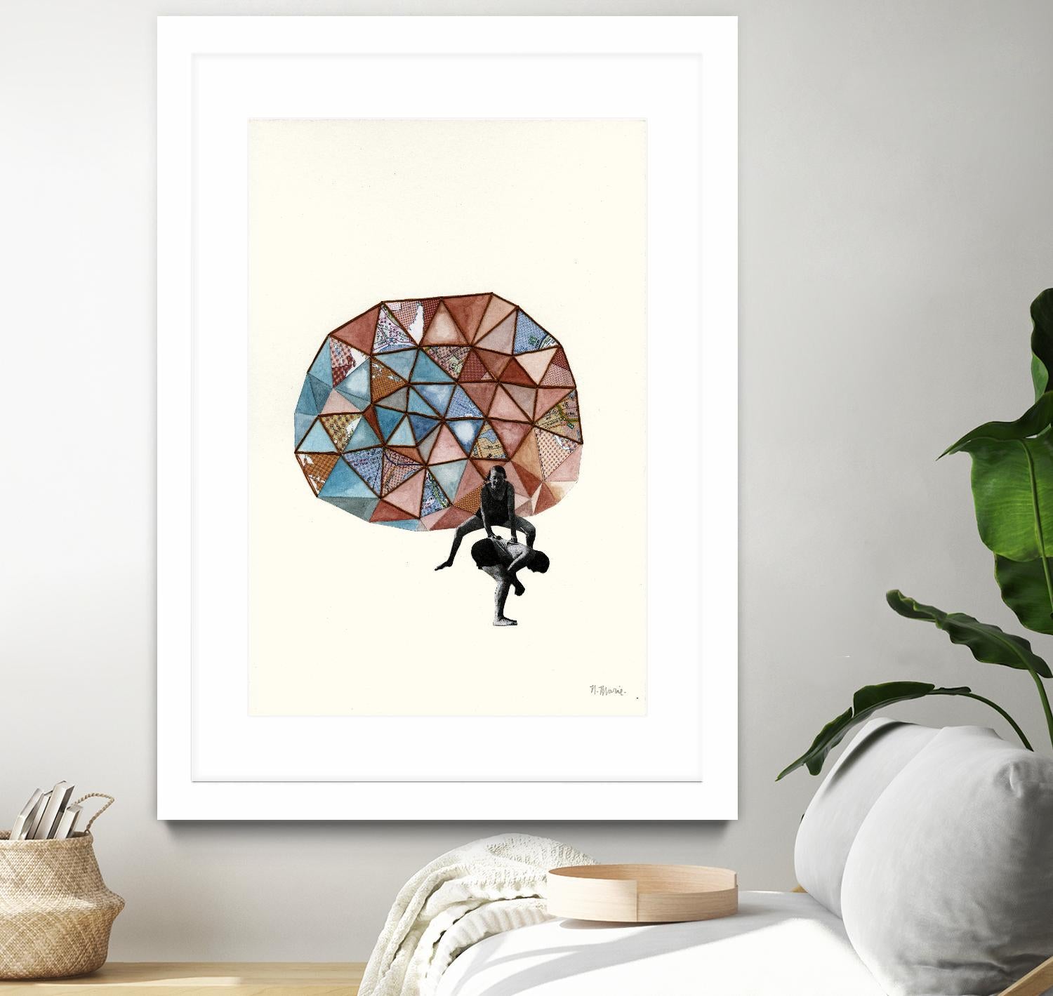 Embroidered Prism Collage 4 by Natasha Marie on GIANT ART - orange contemporary