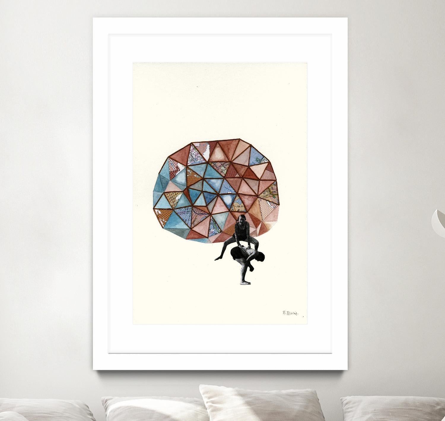 Embroidered Prism Collage 4 by Natasha Marie on GIANT ART - orange contemporary