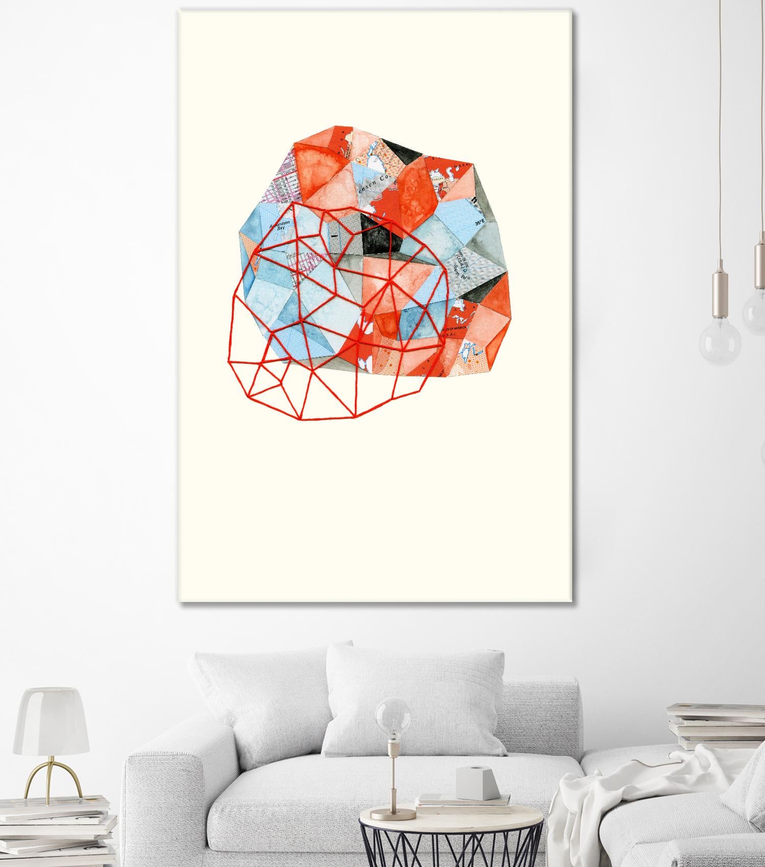 Embroidered Prism Collage 6 by Natasha Marie on GIANT ART - grey contemporary