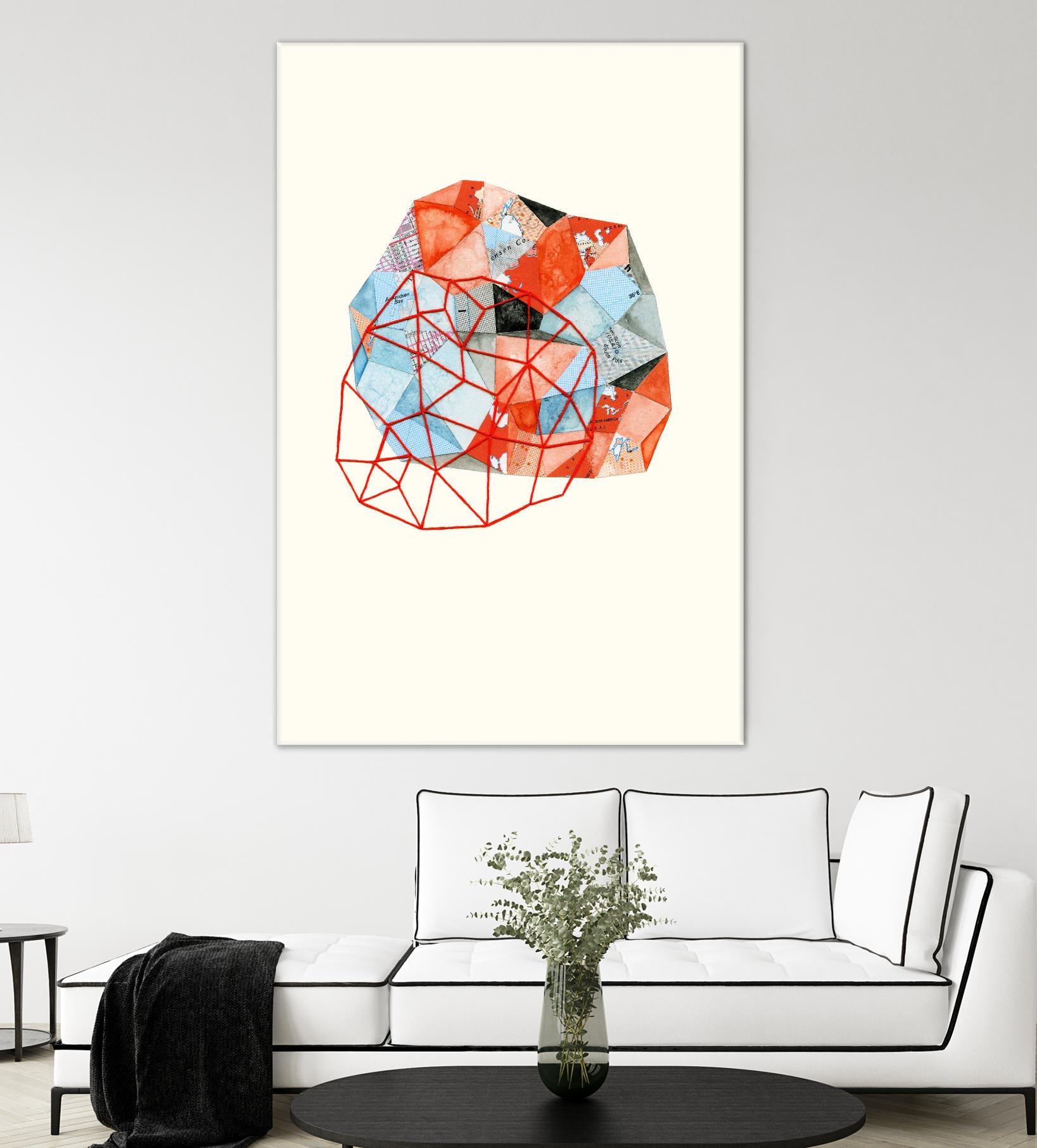 Embroidered Prism Collage 6 by Natasha Marie on GIANT ART - grey contemporary