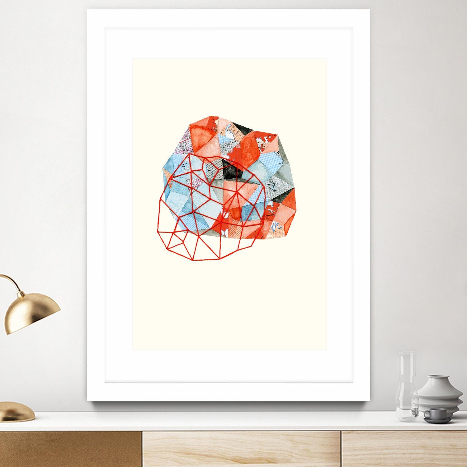 Embroidered Prism Collage 6 by Natasha Marie on GIANT ART - grey contemporary