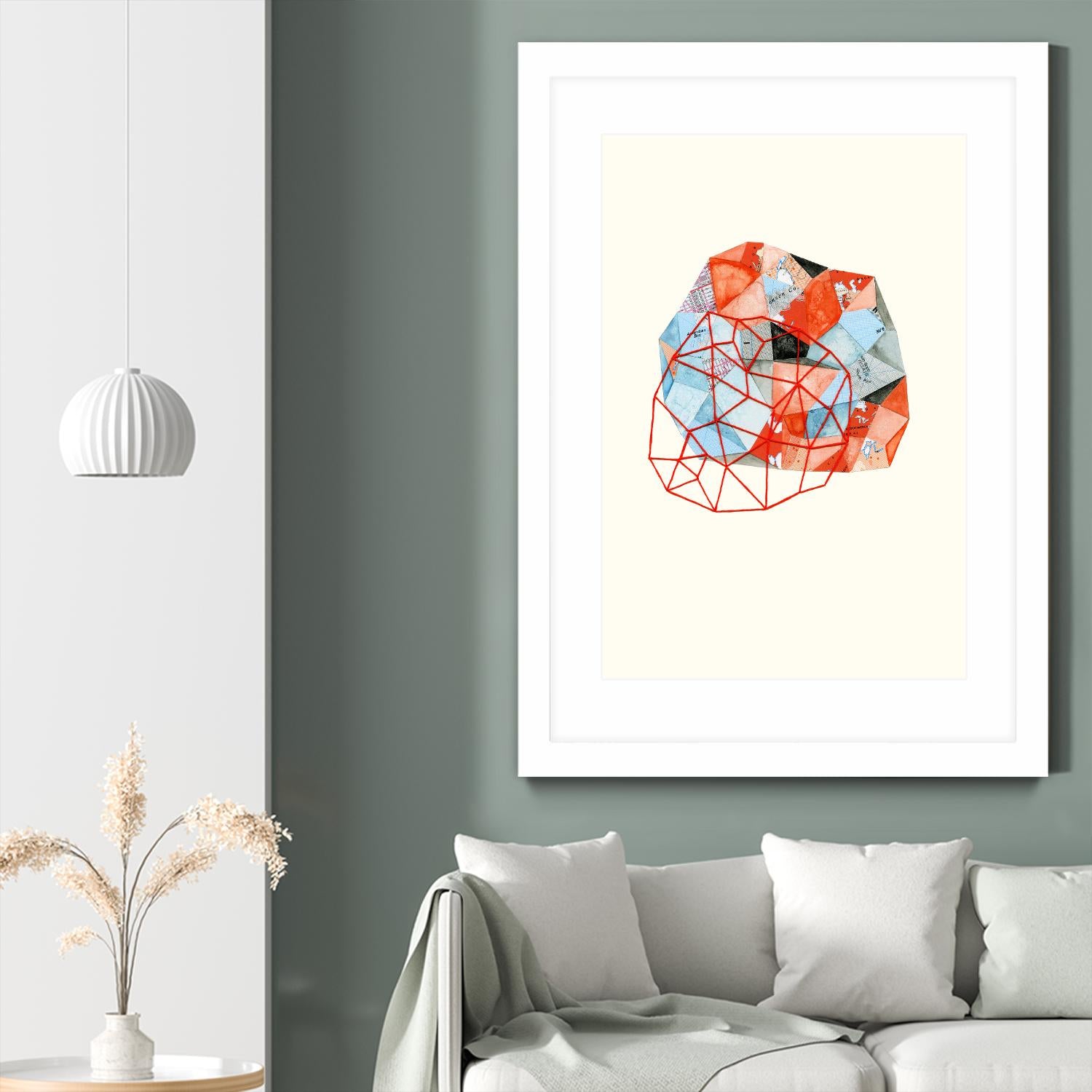 Embroidered Prism Collage 6 by Natasha Marie on GIANT ART - grey contemporary