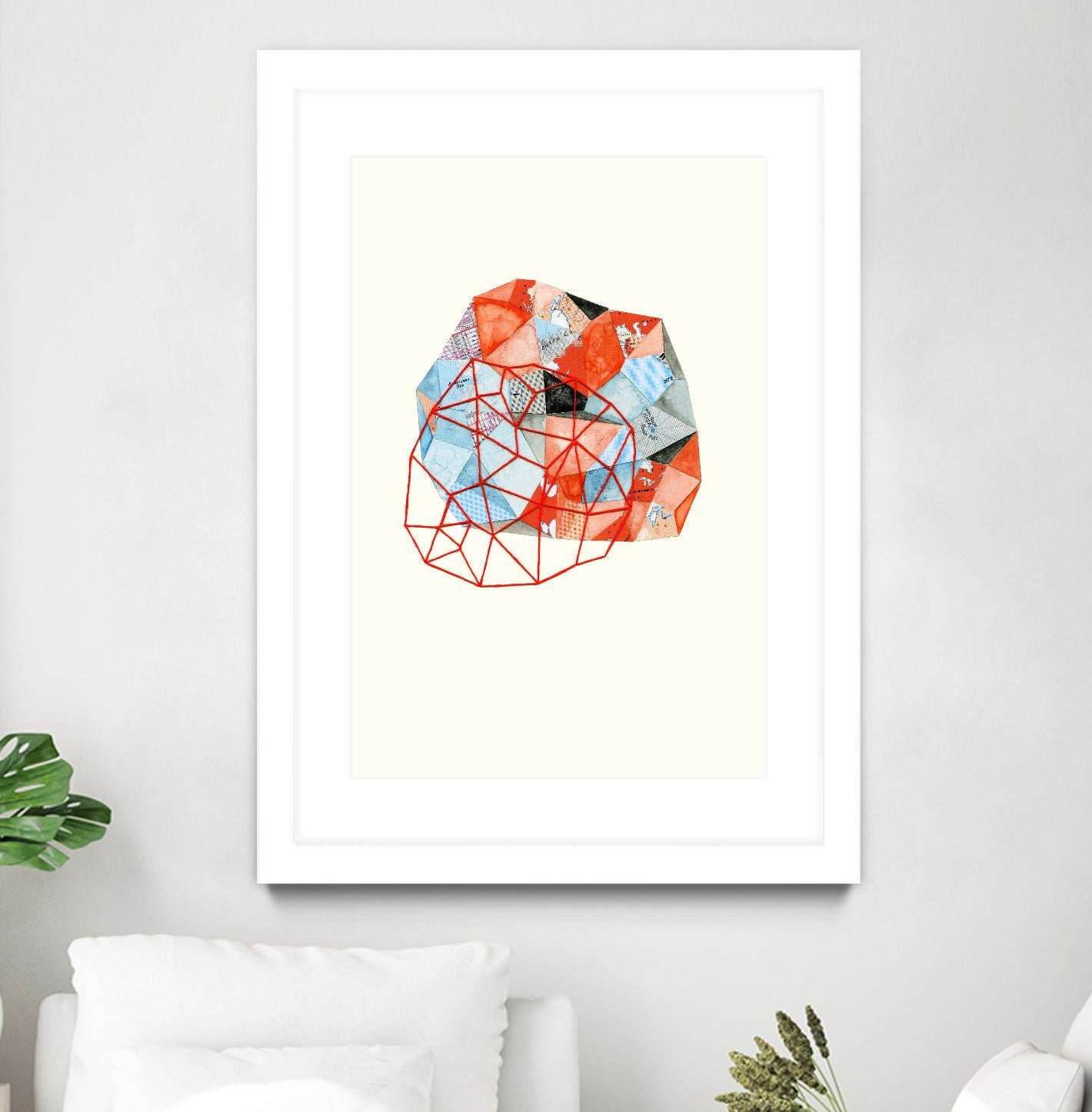 Embroidered Prism Collage 6 by Natasha Marie on GIANT ART - grey contemporary