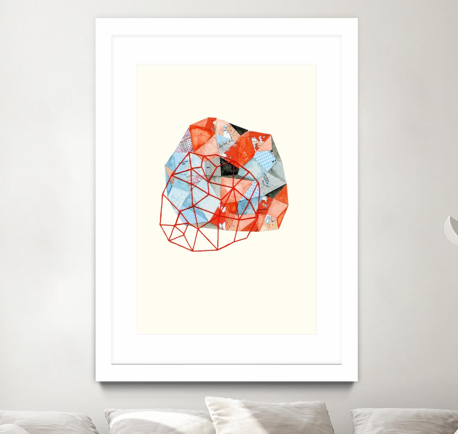 Embroidered Prism Collage 6 by Natasha Marie on GIANT ART - grey contemporary