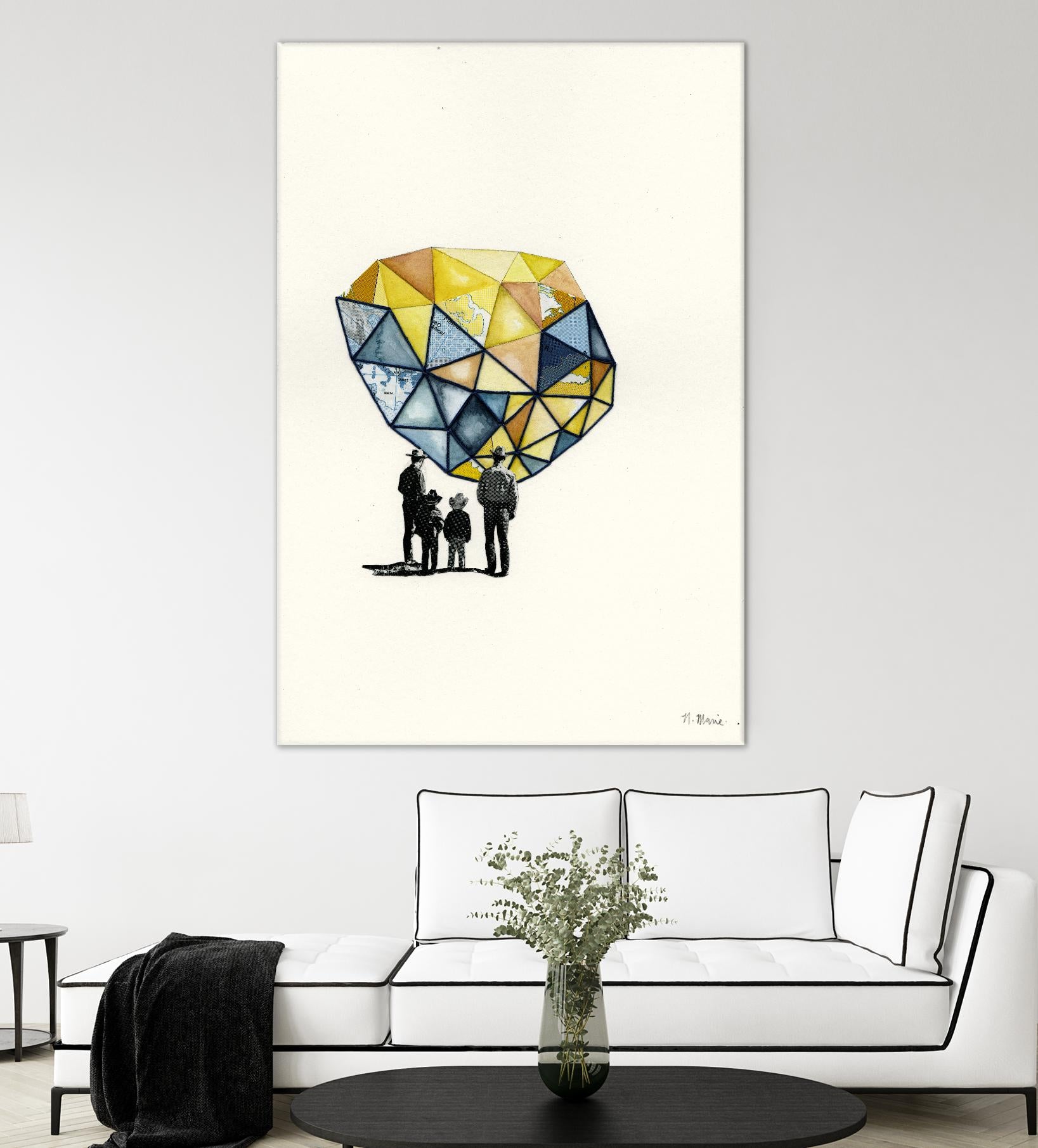 Embroidered Prism Collage 8 by Natasha Marie on GIANT ART - orange contemporary