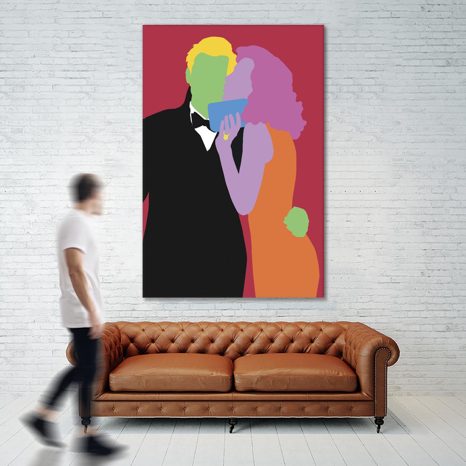Kiss 1 by Eric Scheib on GIANT ART - orange contemporary