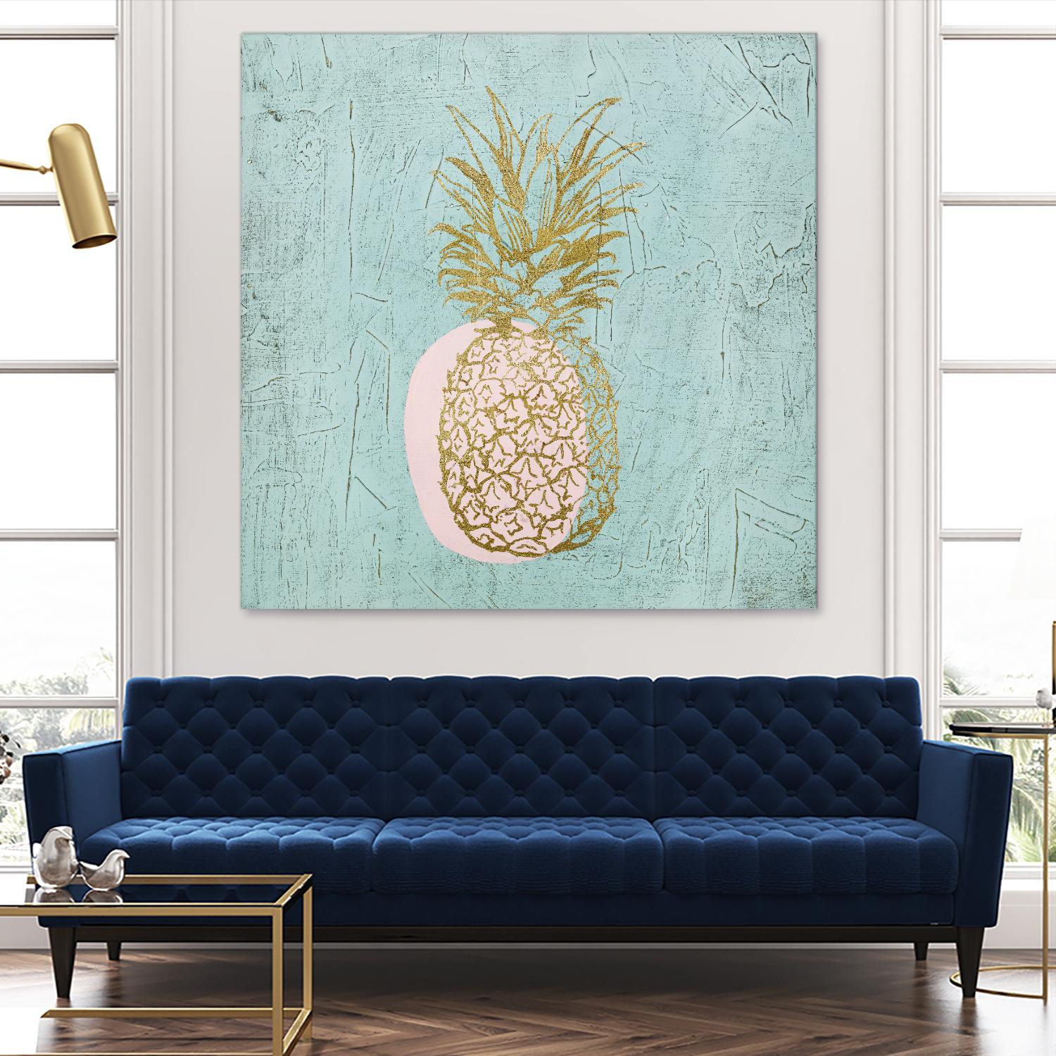 Golden Pineapple by Stefano Altamura on GIANT ART - gold still life