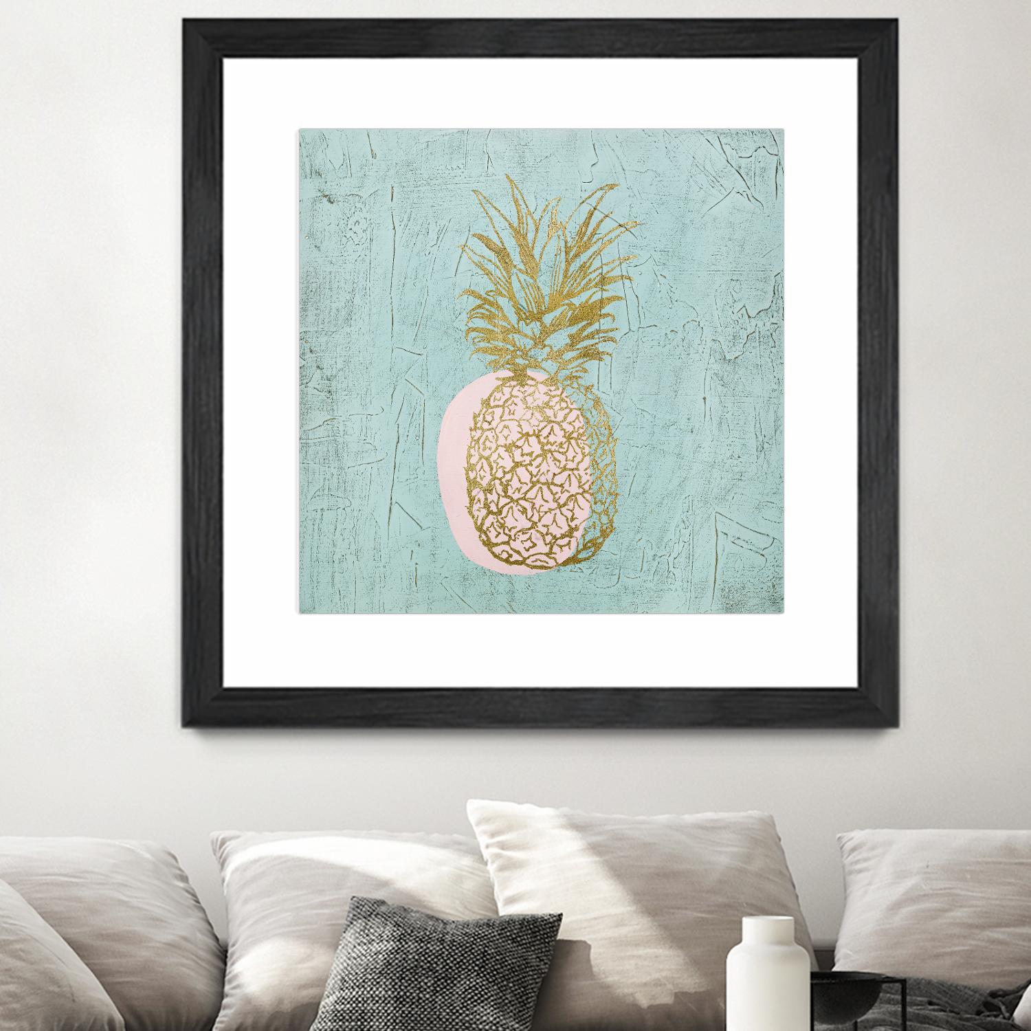 Golden Pineapple by Stefano Altamura on GIANT ART - gold still life