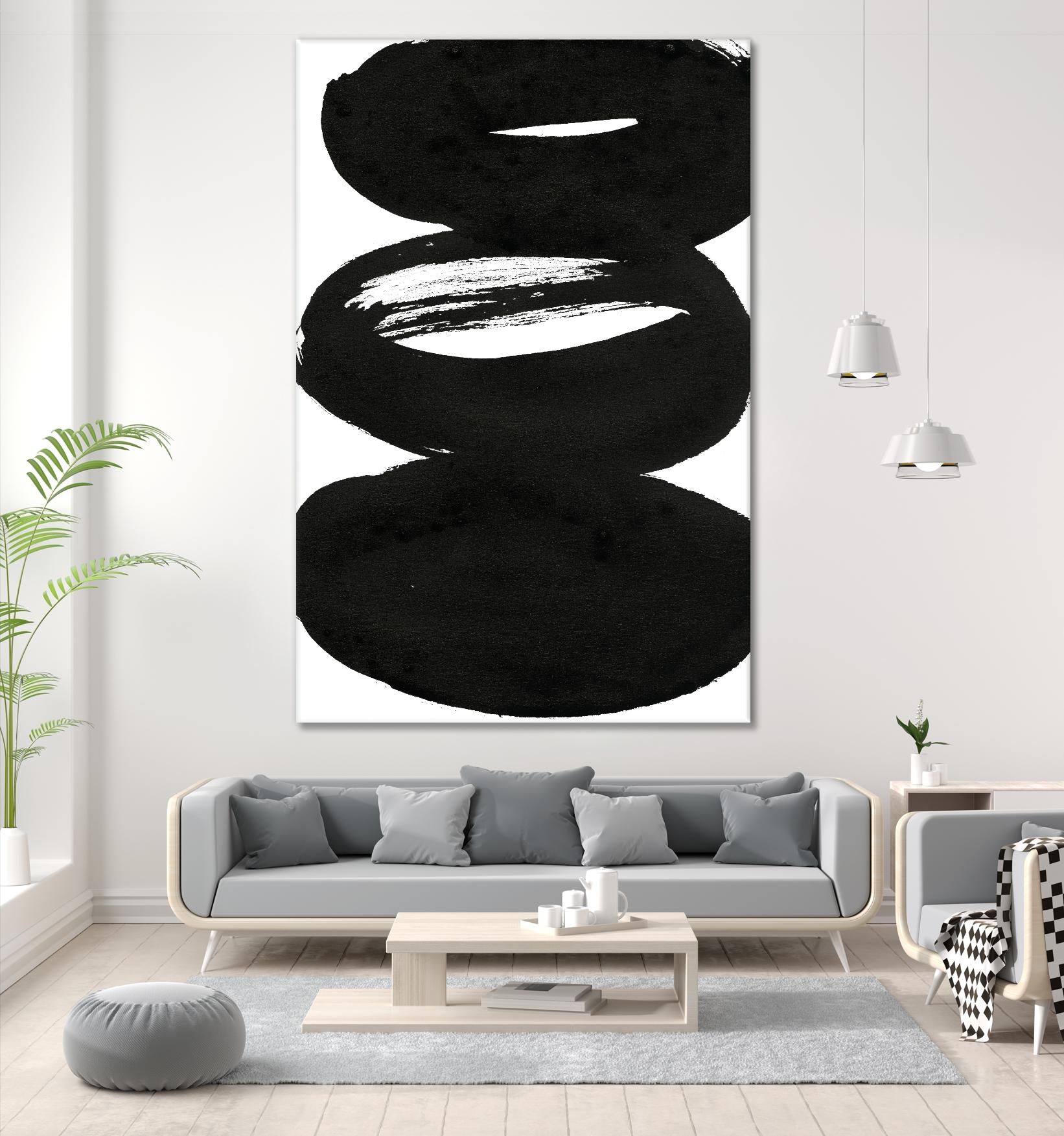 Composition in Black and White 5 by THE Studio on GIANT ART - white abstract