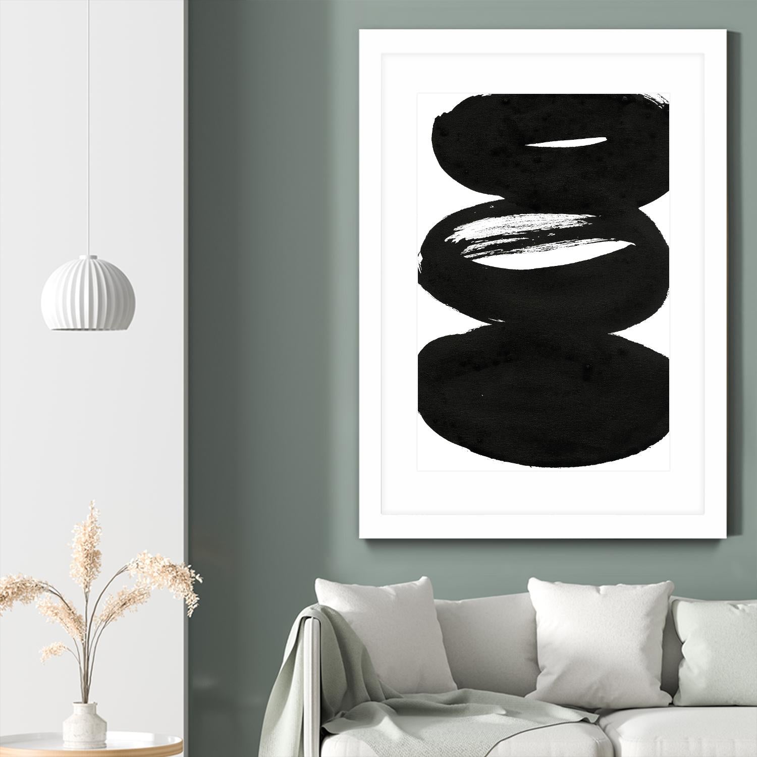 Composition in Black and White 5 by THE Studio on GIANT ART - white abstract