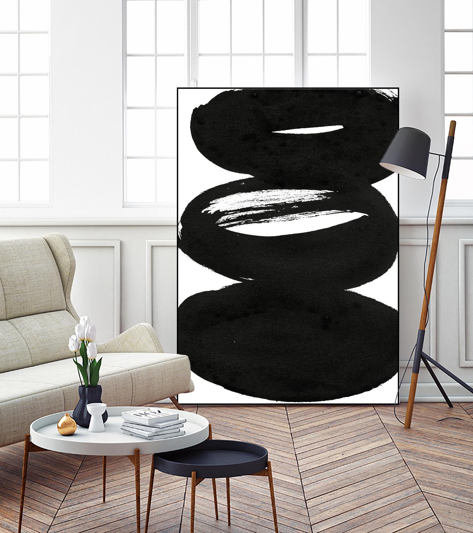 Composition in Black and White 5 by THE Studio on GIANT ART - white abstract