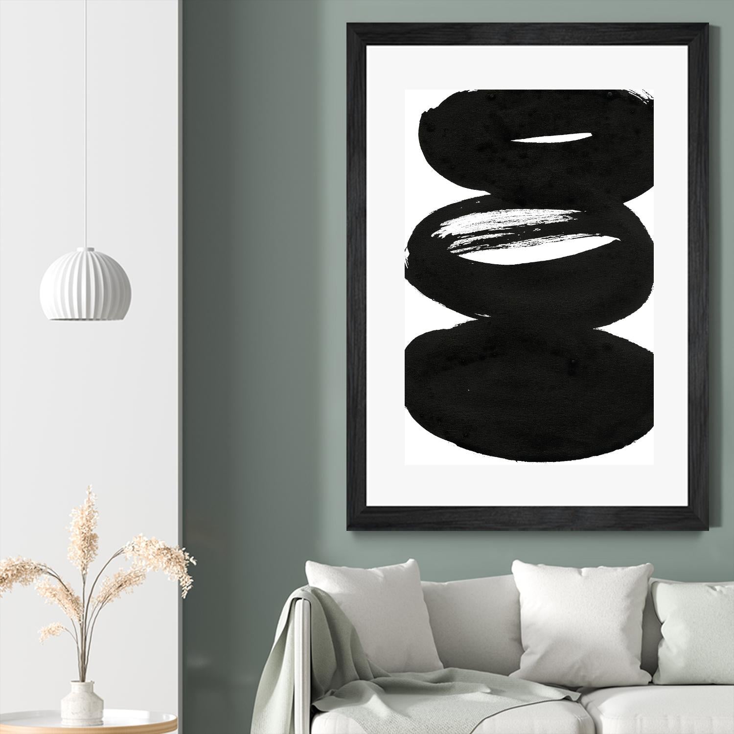 Composition in Black and White 5 by THE Studio on GIANT ART - white abstract