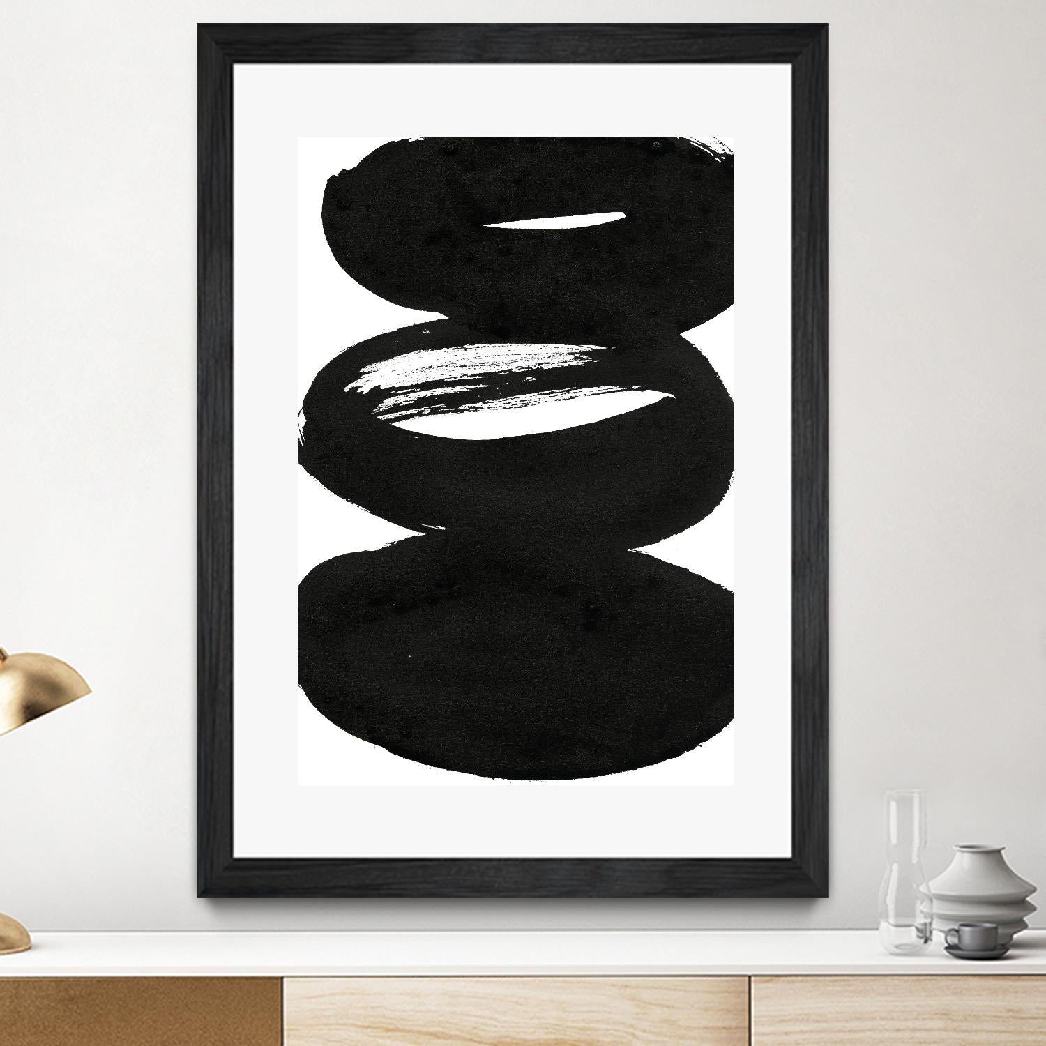 Composition in Black and White 5 by THE Studio on GIANT ART - white abstract