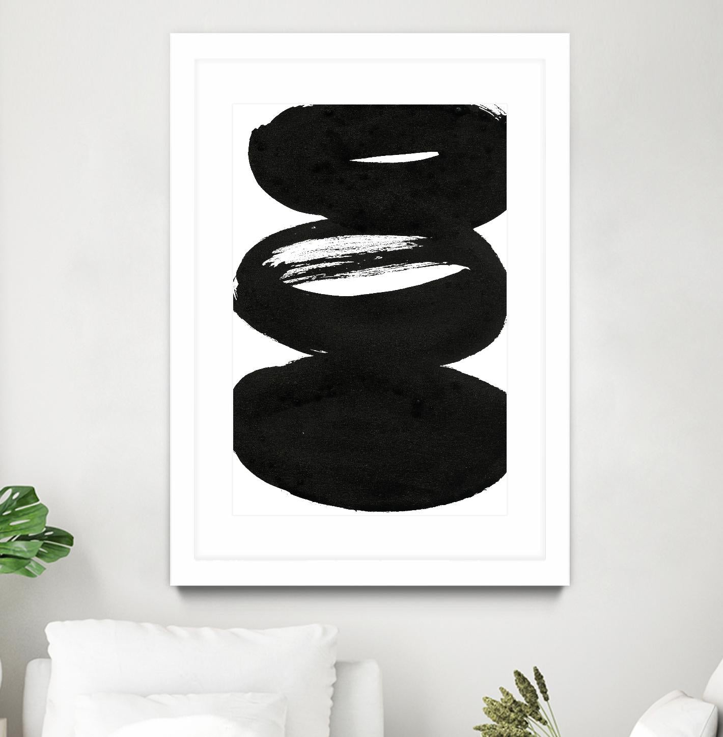 Composition in Black and White 5 by THE Studio on GIANT ART - white abstract