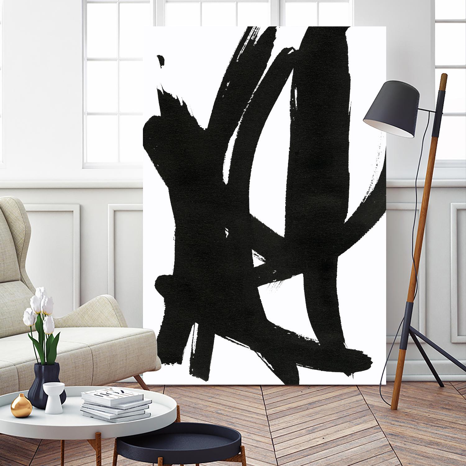 Composition in Black and White 7 by THE Studio on GIANT ART - white abstract