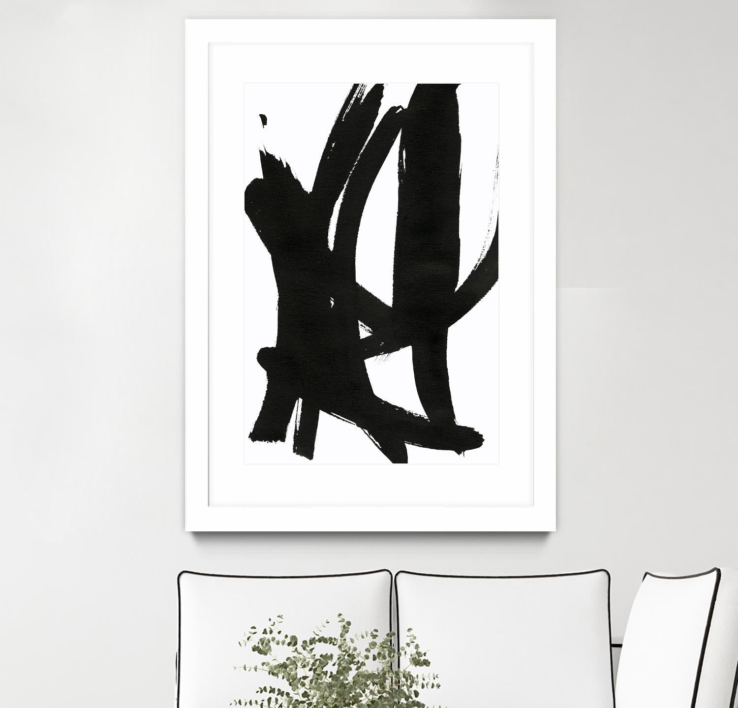 Composition in Black and White 7 by THE Studio on GIANT ART - white abstract