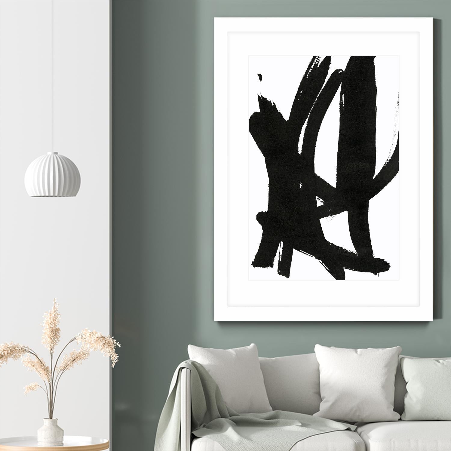 Composition in Black and White 7 by THE Studio on GIANT ART - white abstract