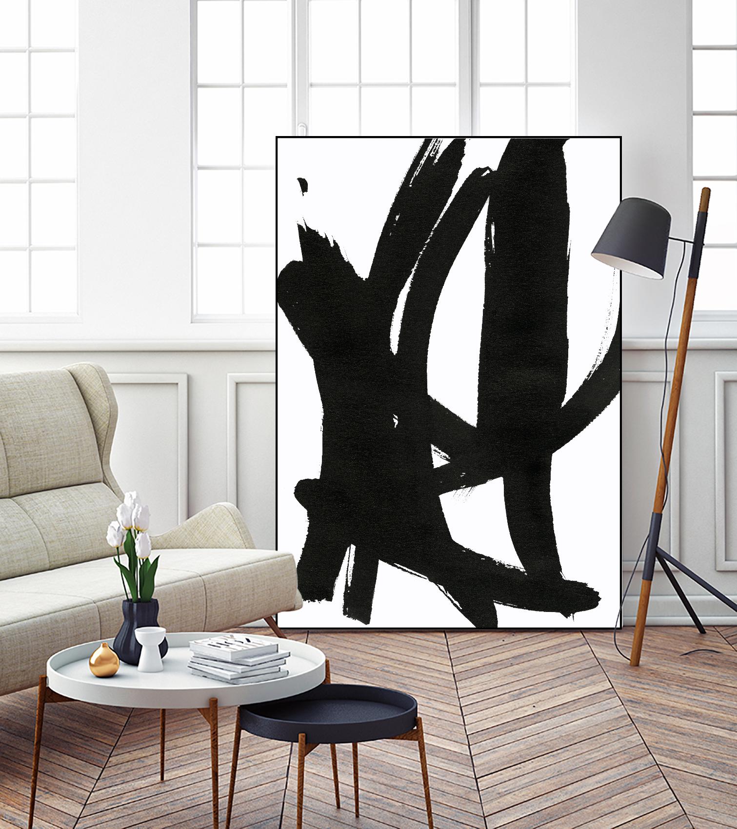 Composition in Black and White 7 by THE Studio on GIANT ART - white abstract