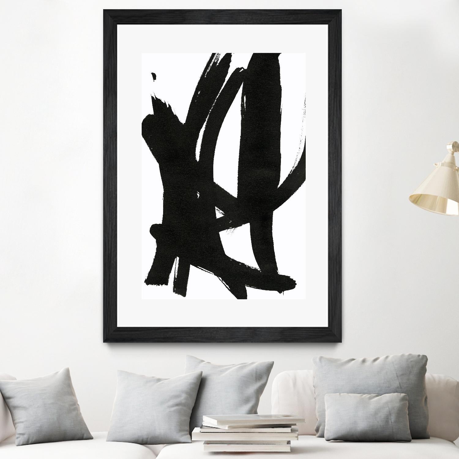 Composition in Black and White 7 by THE Studio on GIANT ART - white abstract