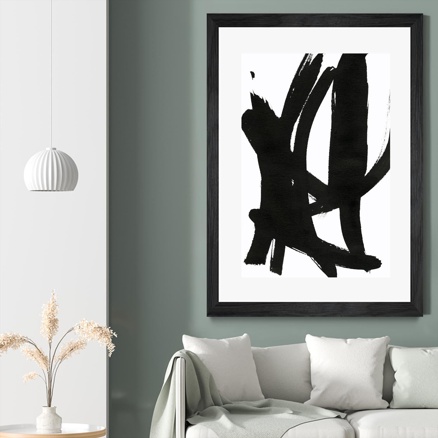 Composition in Black and White 7 by THE Studio on GIANT ART - white abstract