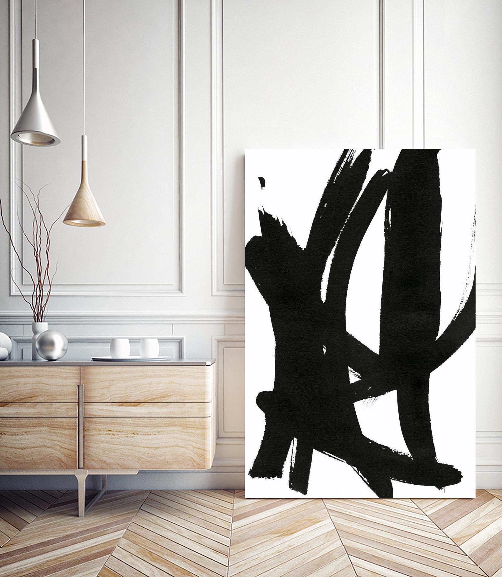 Composition in Black and White 7 by THE Studio on GIANT ART - white abstract