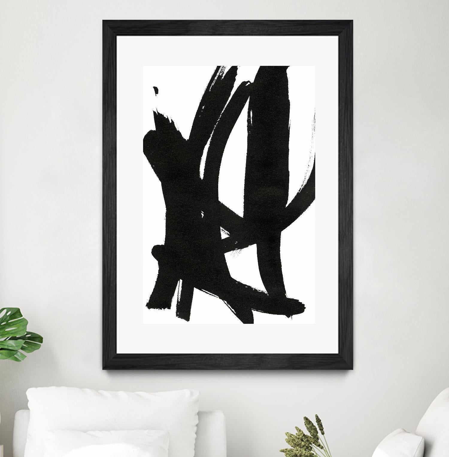 Composition in Black and White 7 by THE Studio on GIANT ART - white abstract
