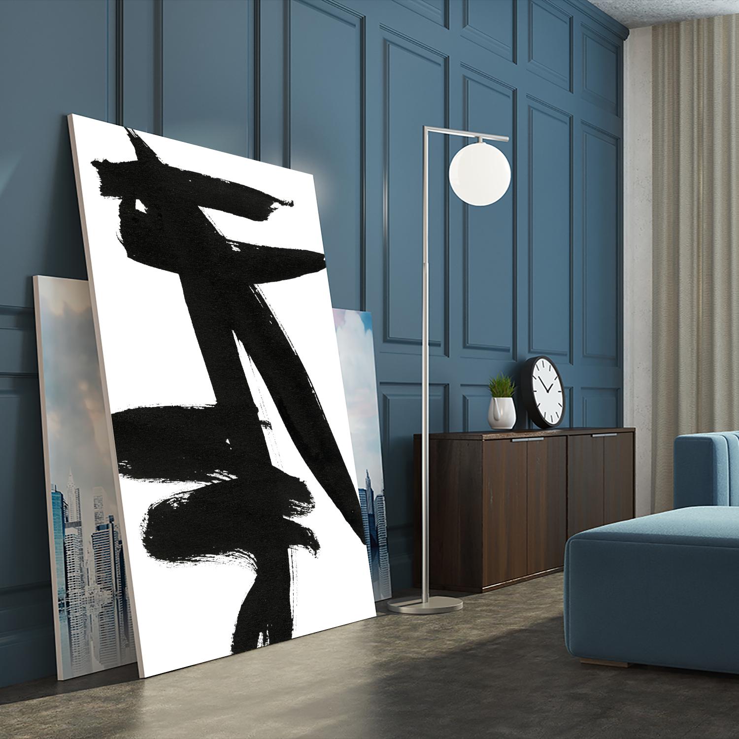 Composition in Black and White 9 by THE Studio on GIANT ART - white abstract