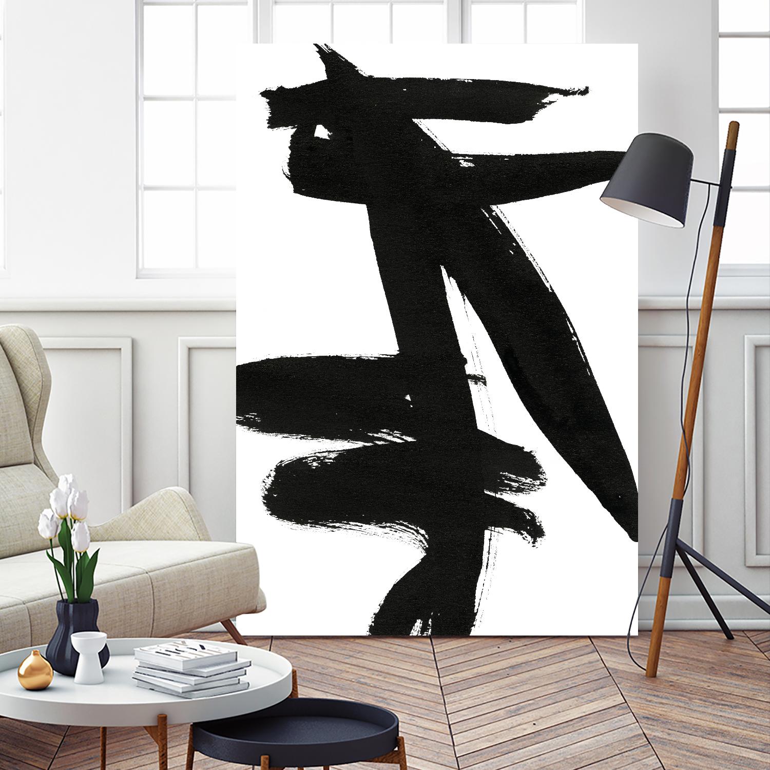 Composition in Black and White 9 by THE Studio on GIANT ART - white abstract