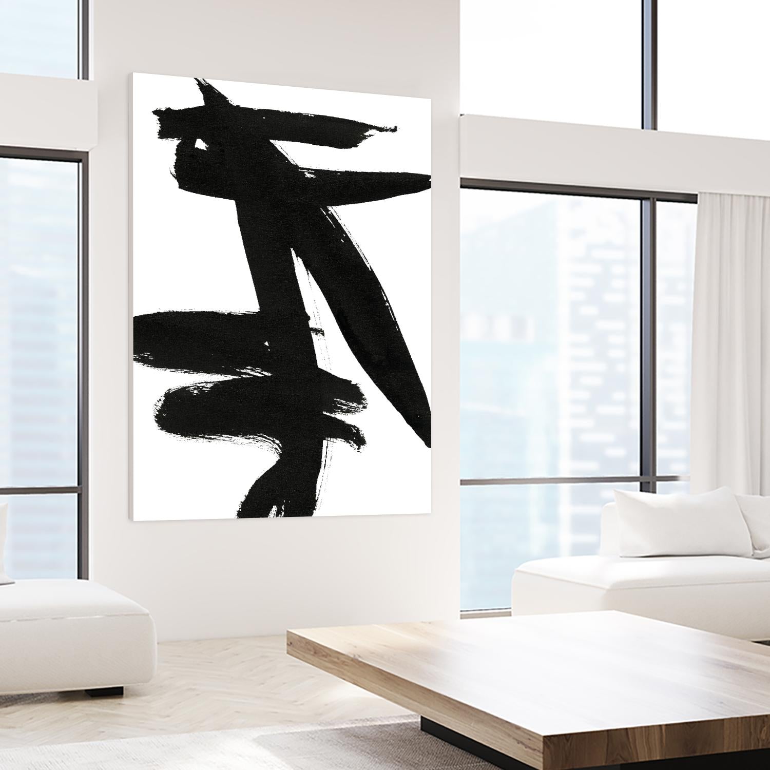 Composition in Black and White 9 by THE Studio on GIANT ART - white abstract