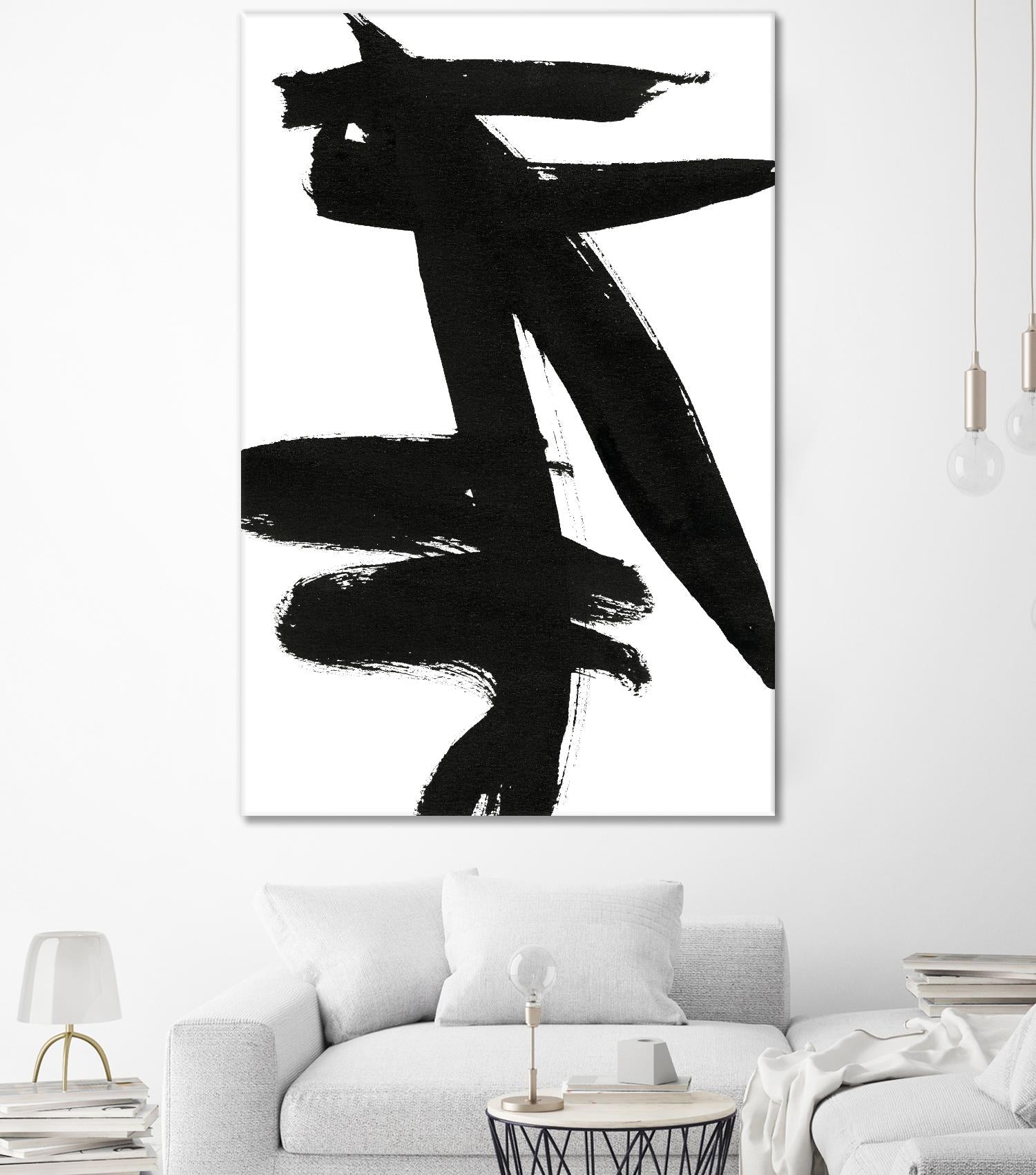 Composition in Black and White 9 by THE Studio on GIANT ART - white abstract