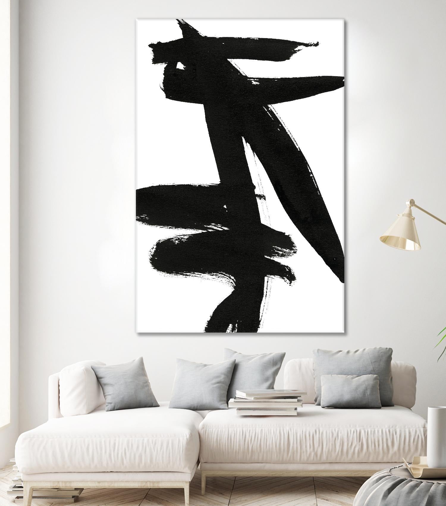 Composition in Black and White 9 by THE Studio on GIANT ART - white abstract