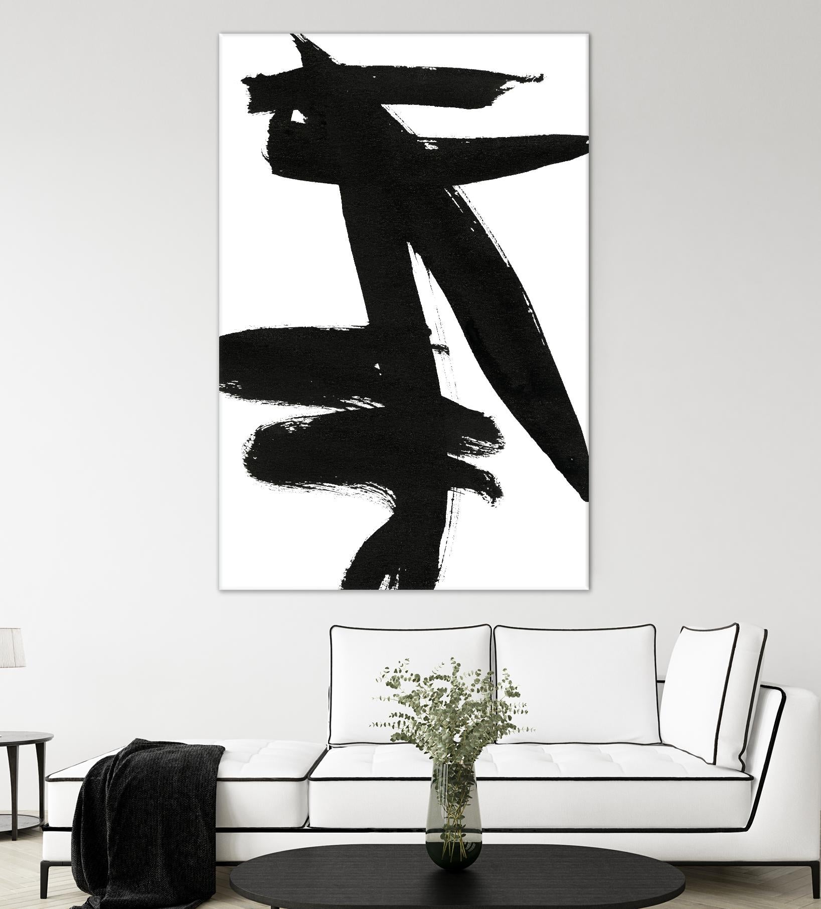Composition in Black and White 9 by THE Studio on GIANT ART - white abstract