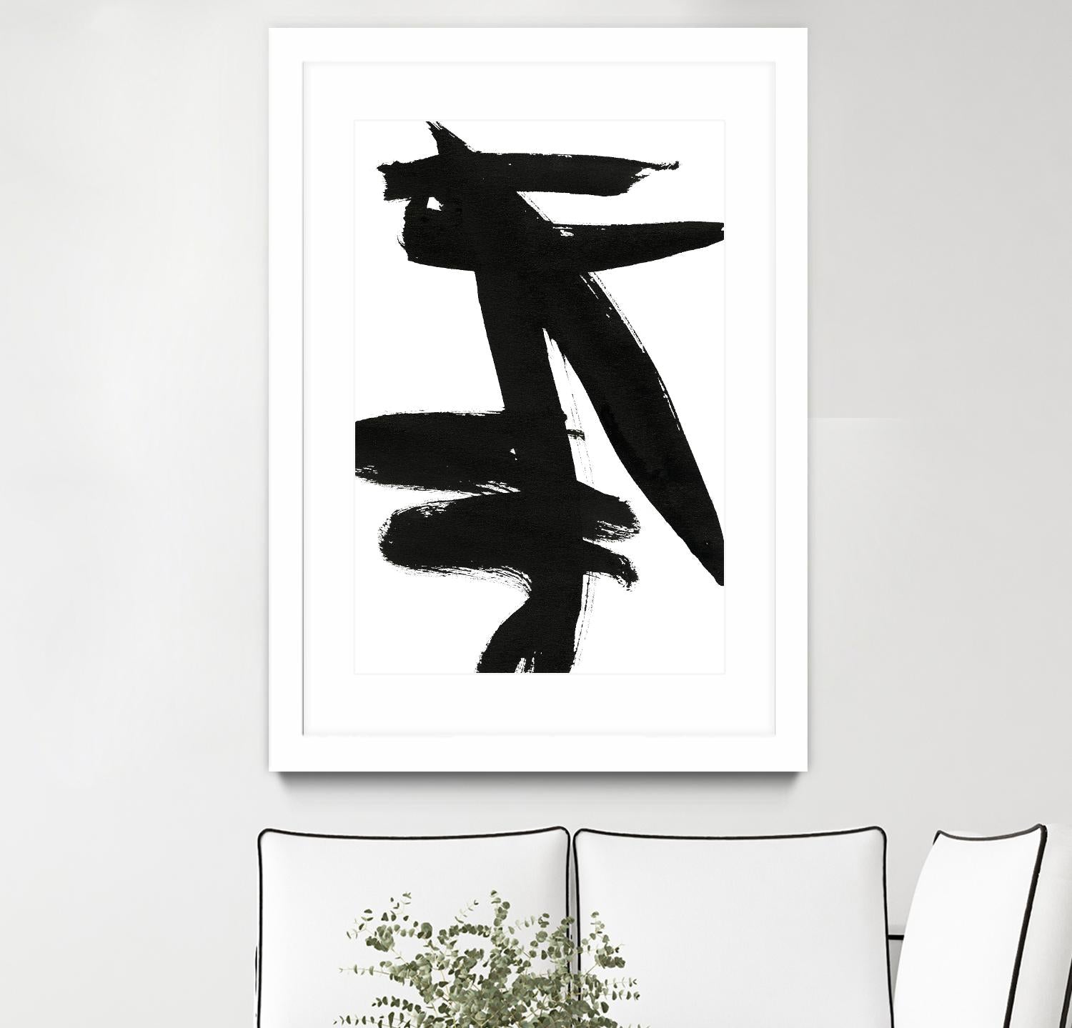 Composition in Black and White 9 by THE Studio on GIANT ART - white abstract