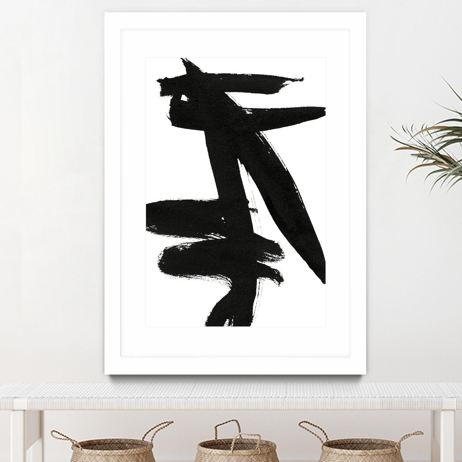 Composition in Black and White 9 by THE Studio on GIANT ART - white abstract