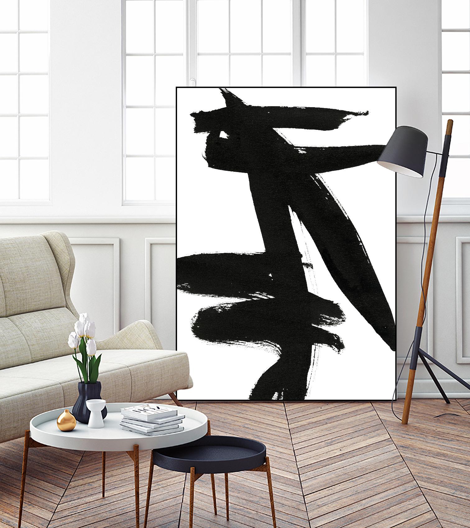 Composition in Black and White 9 by THE Studio on GIANT ART - white abstract