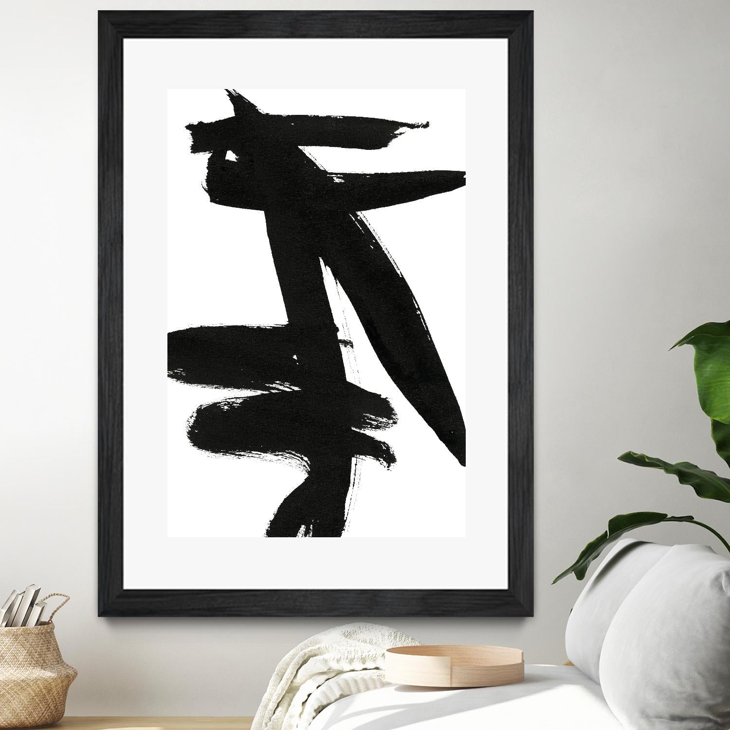 Composition in Black and White 9 by THE Studio on GIANT ART - white abstract