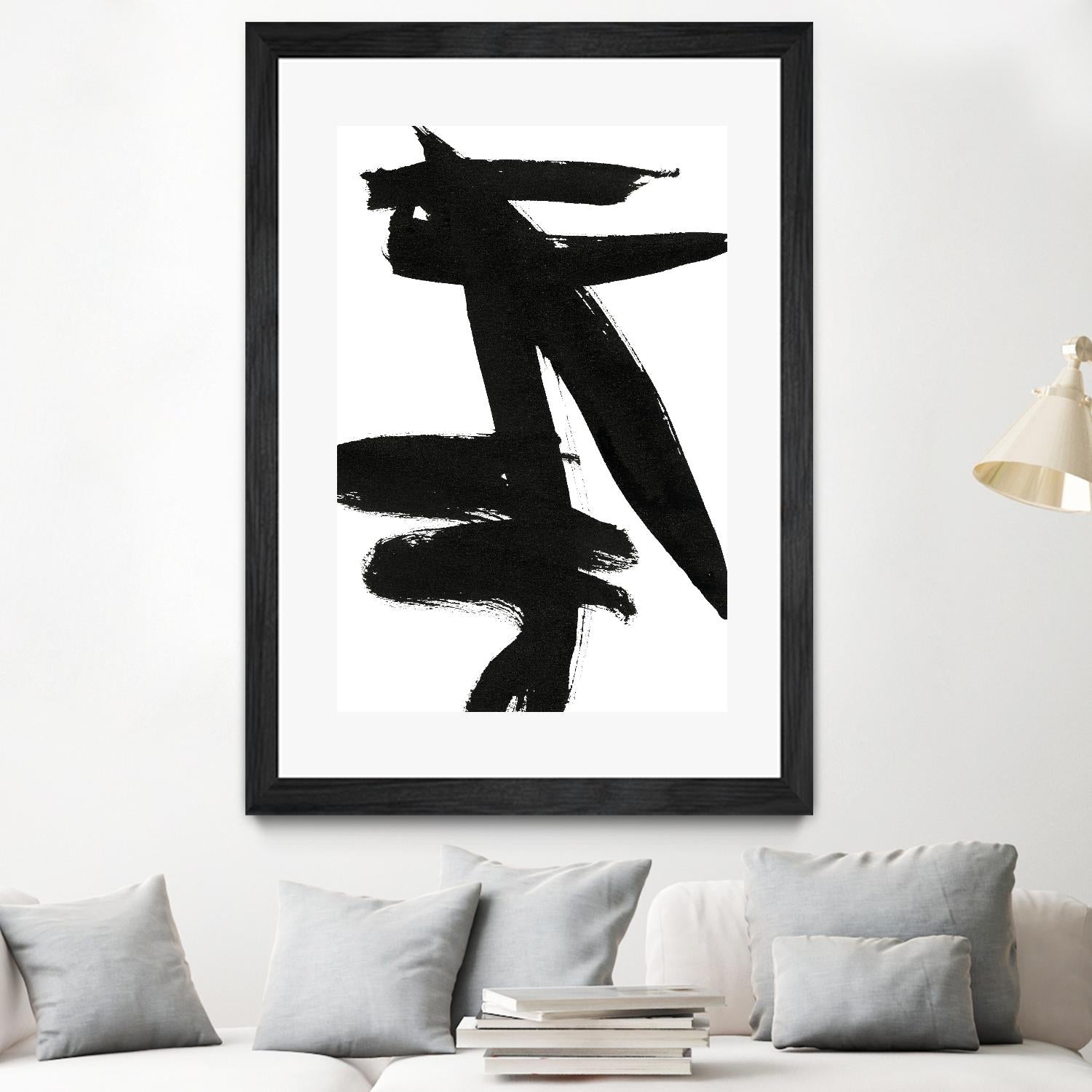 Composition in Black and White 9 by THE Studio on GIANT ART - white abstract