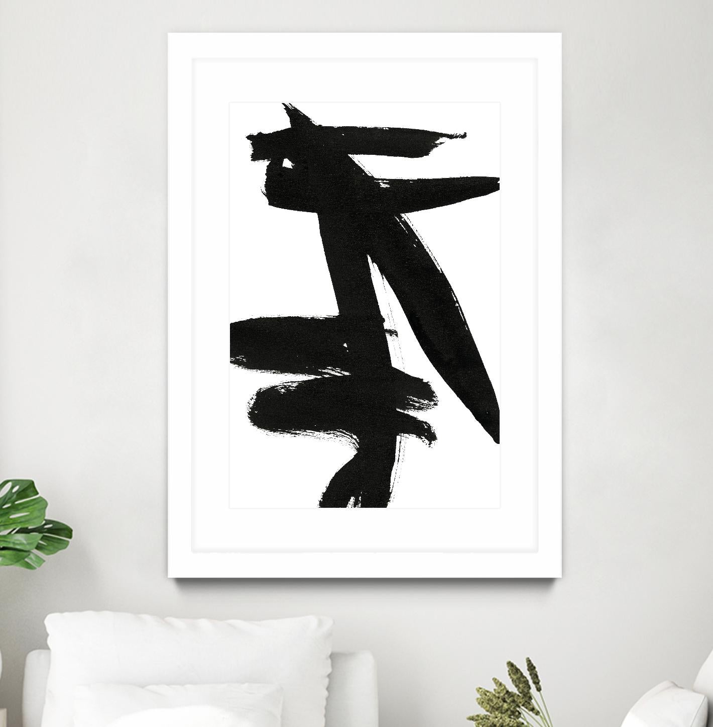 Composition in Black and White 9 by THE Studio on GIANT ART - white abstract