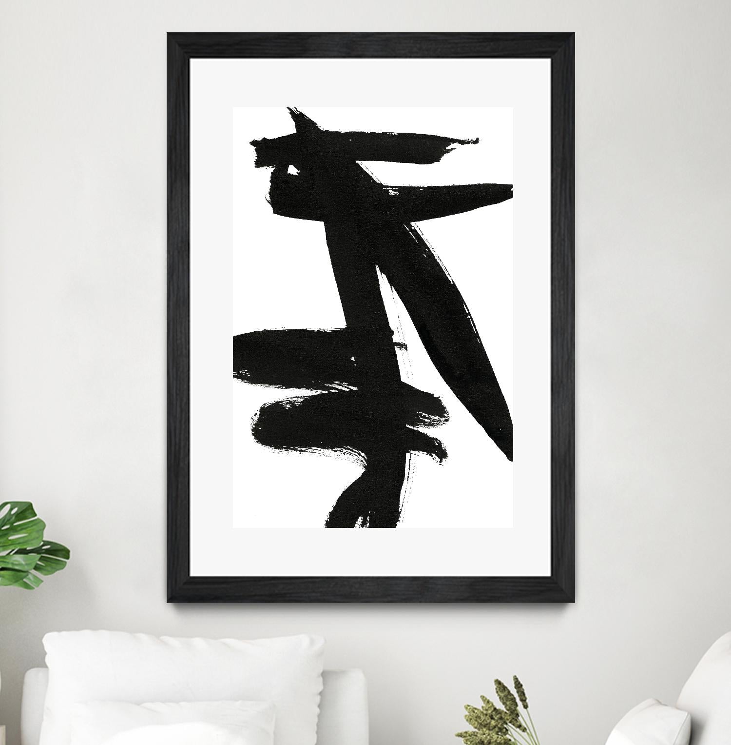 Composition in Black and White 9 by THE Studio on GIANT ART - white abstract