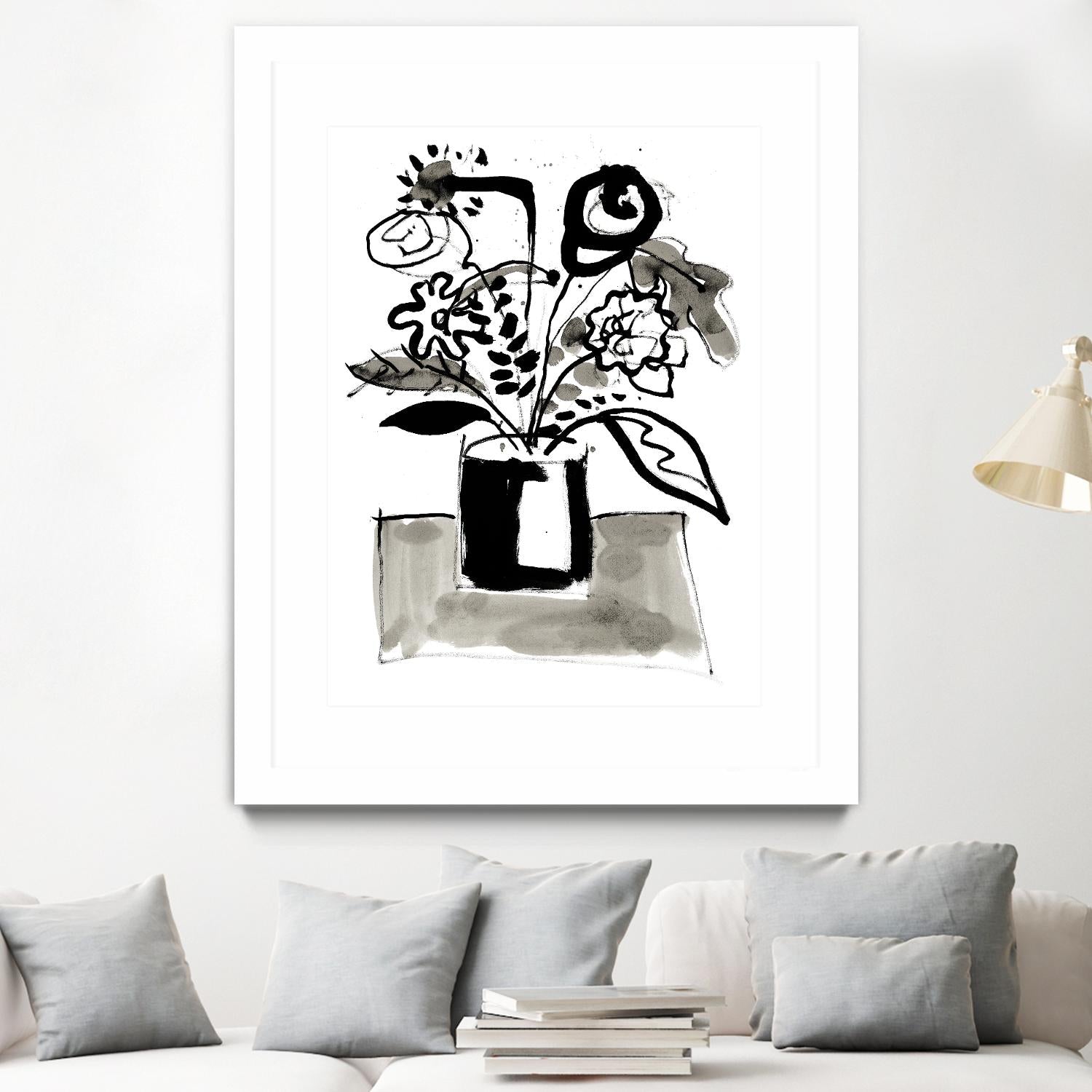 Fresh Flowers 4 by PC Ngo on GIANT ART - black still life