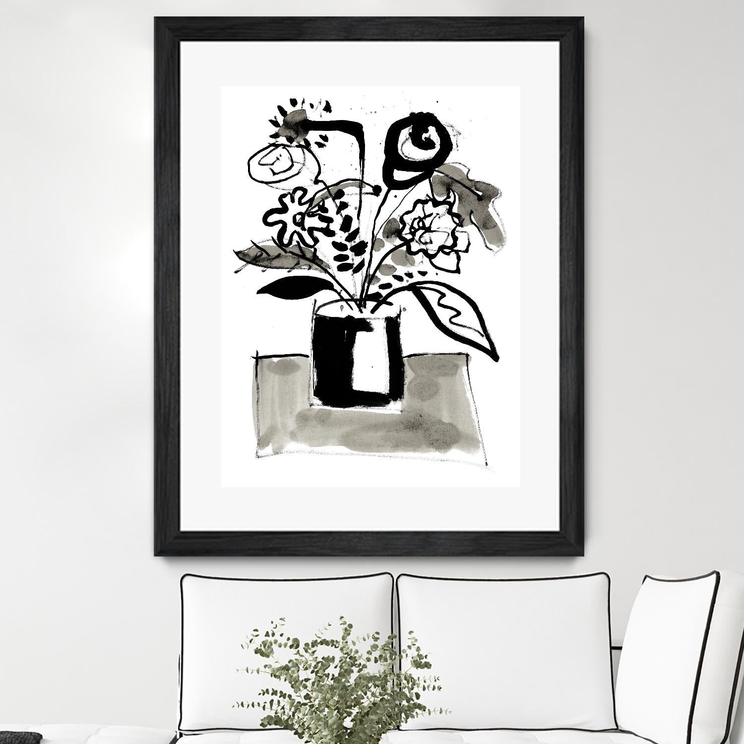 Fresh Flowers 4 by PC Ngo on GIANT ART - black still life