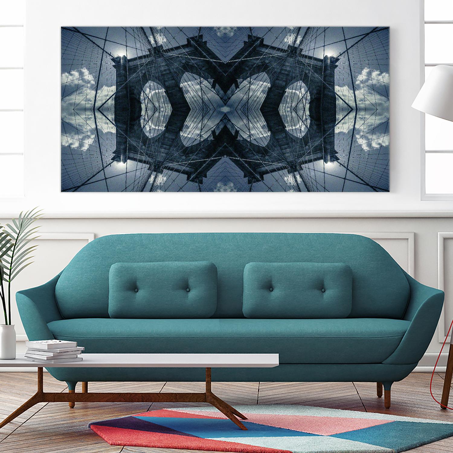 Folded Architecture 1 by DavidJordan Williams on GIANT ART - blue abstract