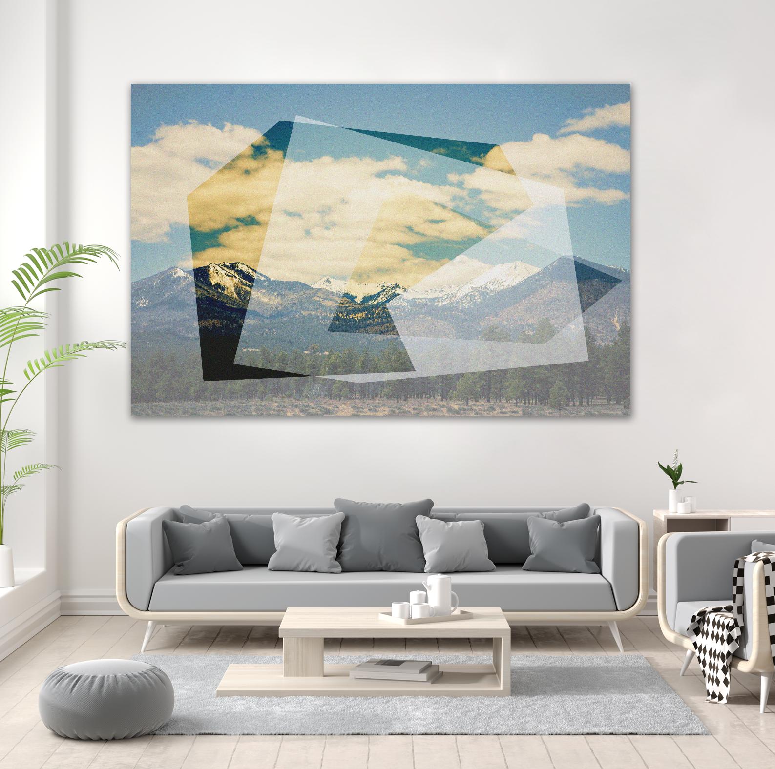 The Geometric Hills 1 by DavidJordan Williams on GIANT ART - green abstract