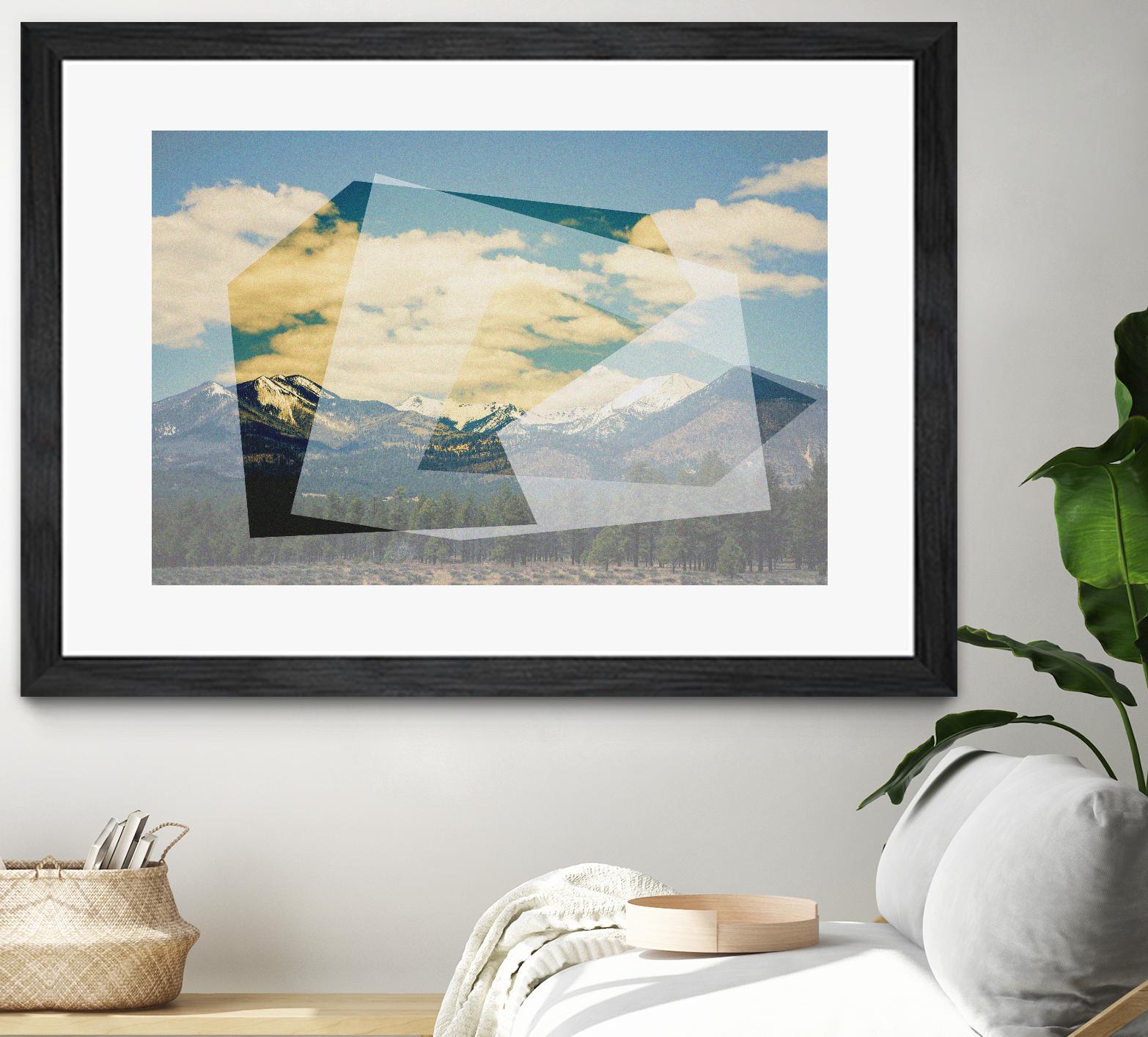 The Geometric Hills 1 by DavidJordan Williams on GIANT ART - blue shapes