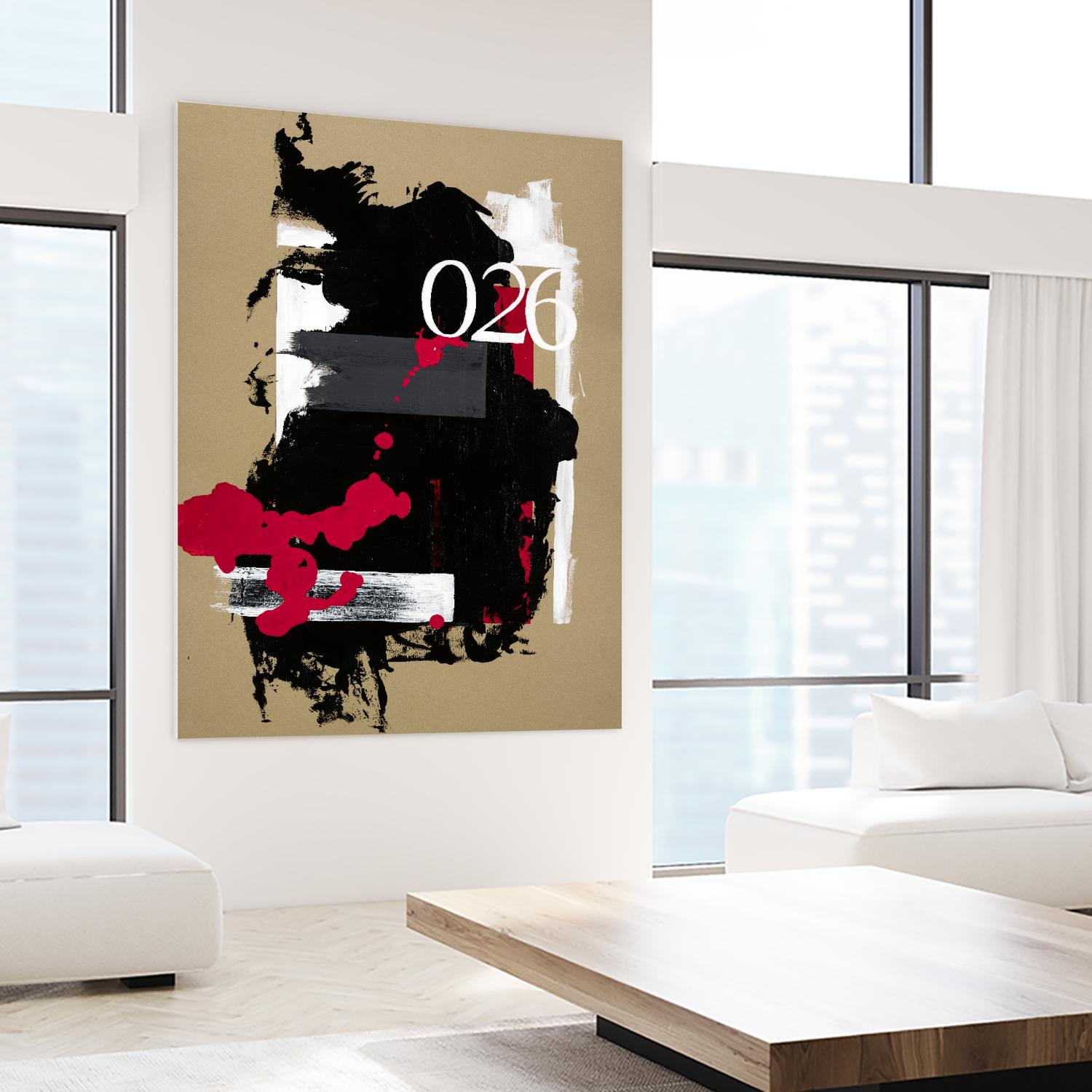 Zero Series No. 026 by Emma Jones on GIANT ART - red abstract