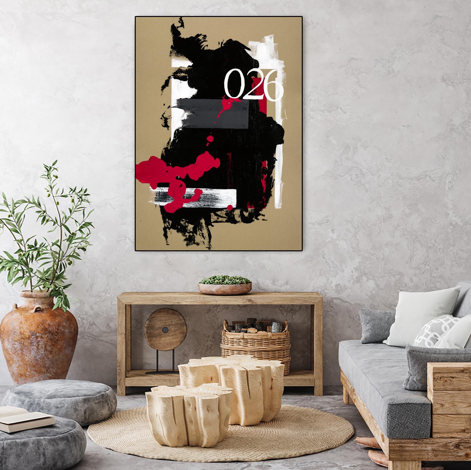 Zero Series No. 026 by Emma Jones on GIANT ART - red abstract